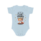 Toddler 1 Piece My God Baby Bodysuit - Trust in Him - Cute Fox Designed Onesies
