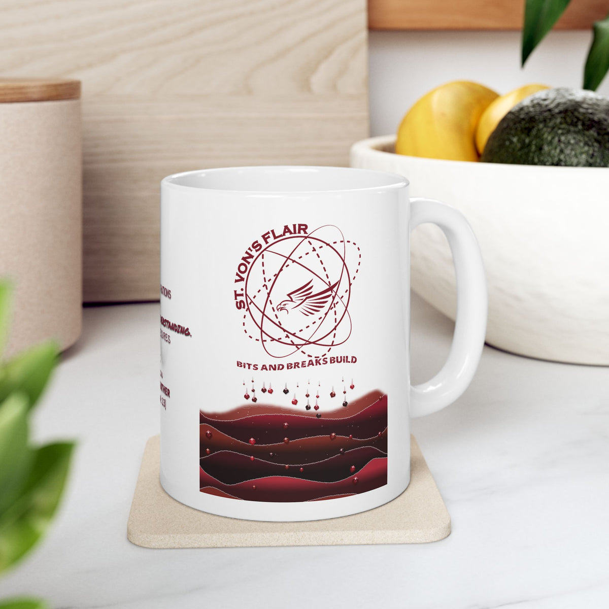 Acts 4:13 Encouragement Ceramic Mug 11oz | Maroon Sublimation Faith Mug | ST. VON'S FLAIR