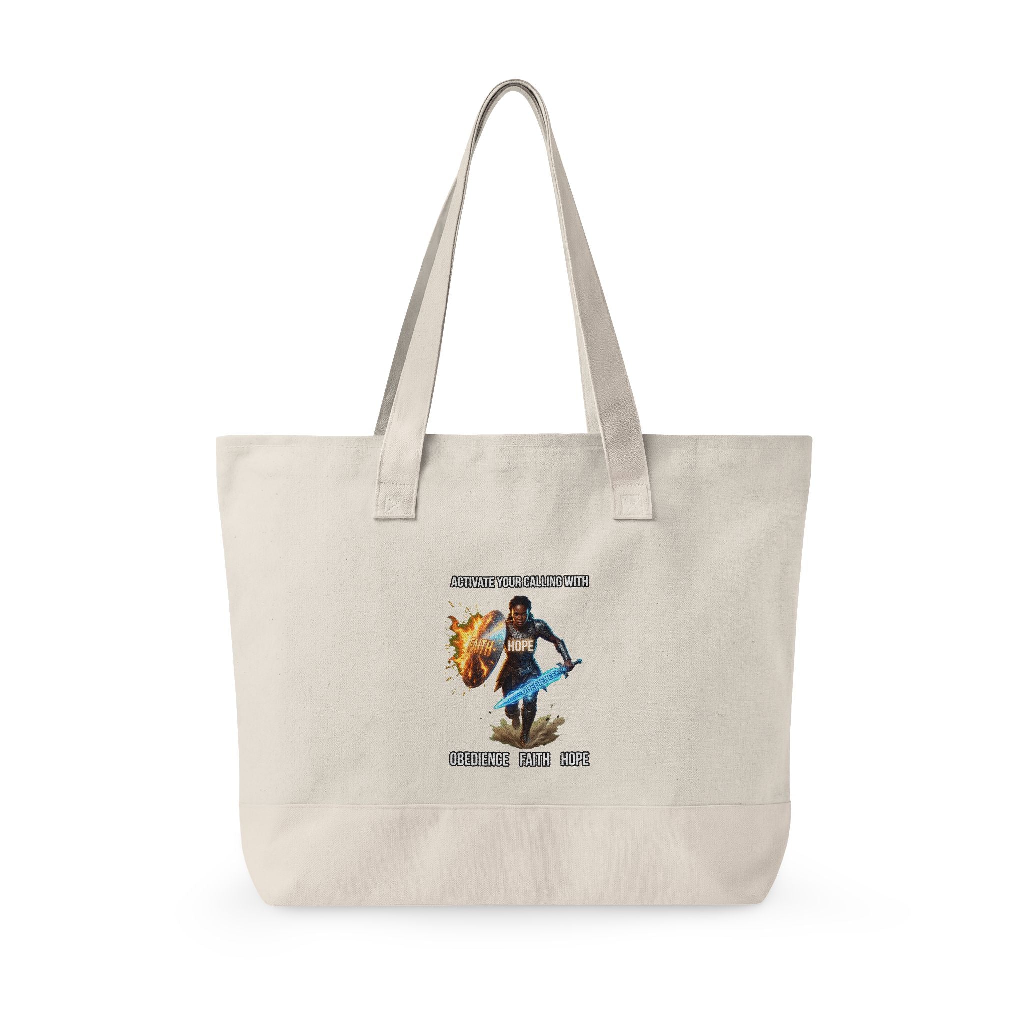 Warrior Canvas Tote Bag "Nature Says Run" | Faith Carry Bag | ST. VON'S FLAIR