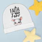 Faithful Bunny Rabbity Beanie Winter Ski Hat Knitted Unisex Cuffed Covering for Infants