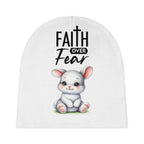 Faithful Bunny Rabbity Beanie Winter Ski Hat Knitted Unisex Cuffed Covering for Infants