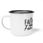 Inspirational Enamel Camp Cup Faithful Gifts, Motivational Mug, Outdoor Adventure, Camping Essential, Christian Decor