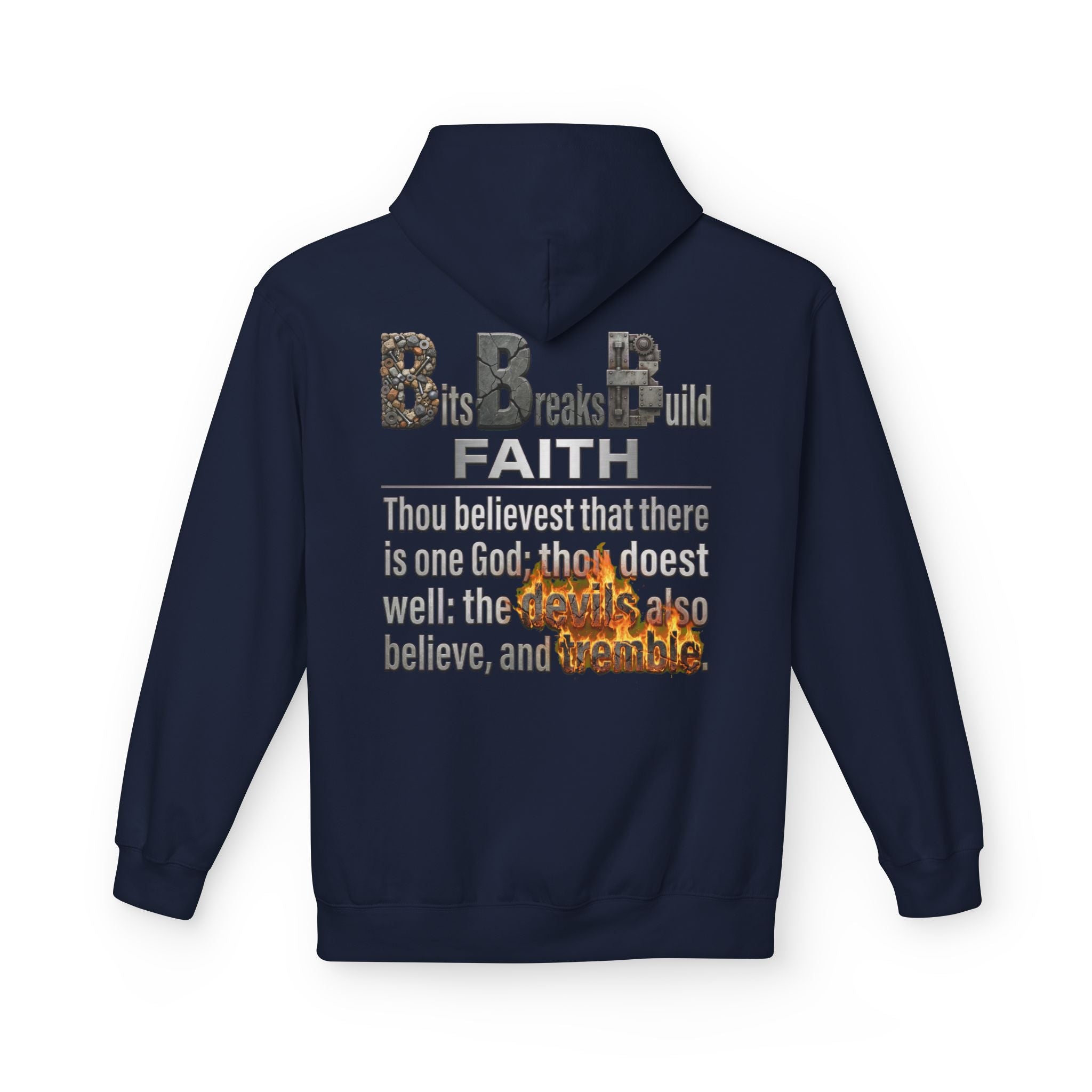 Faith Hoodie | James 2:19 "Thou Believest" Christian Scripture Pullover | ST. VON'S FLAIR