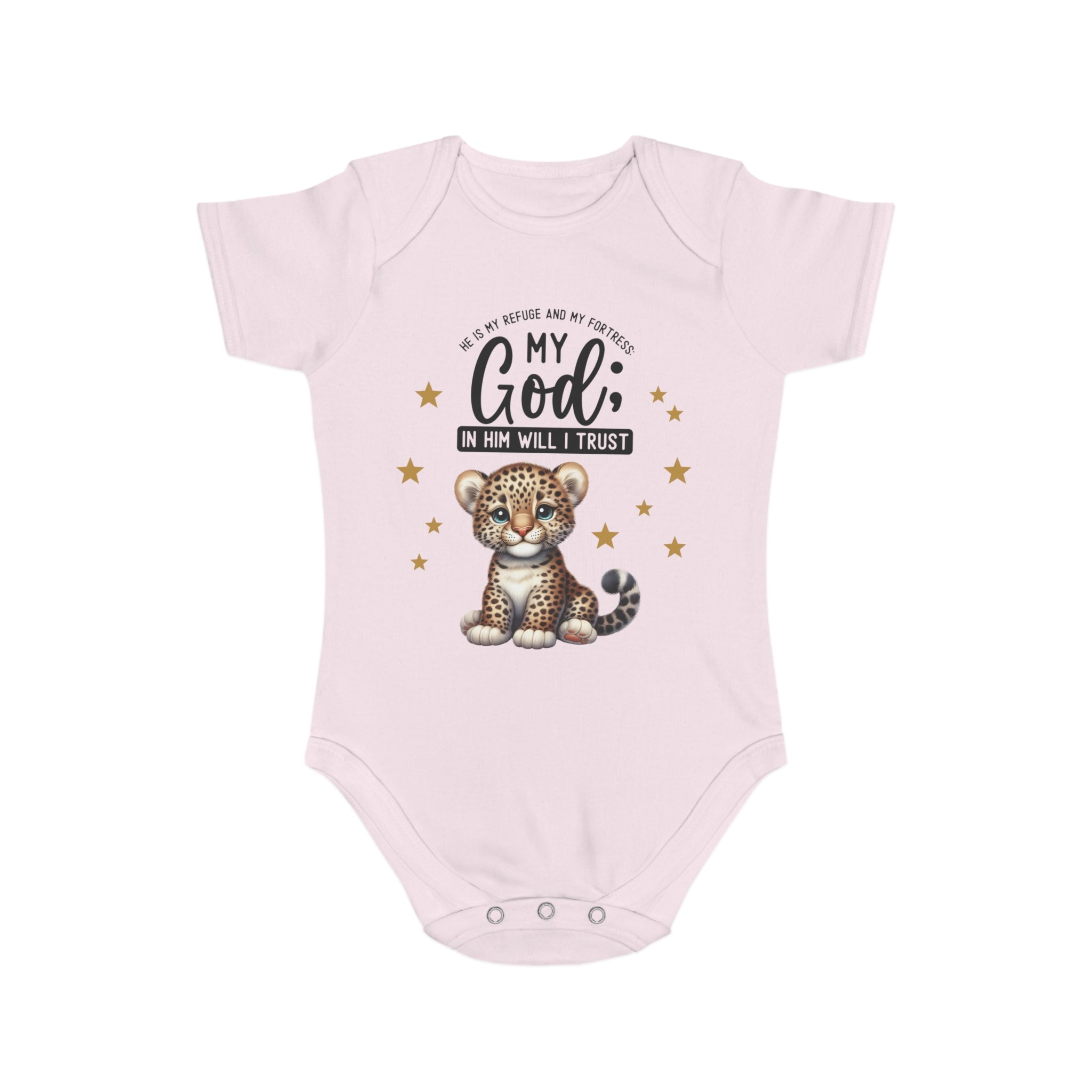 My God Baby Bodysuit - Trust in Him - Cute Tiger Designed Onesies