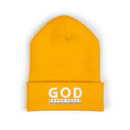 SEO Title: God Never Fails Embroidered Cuffed Beanie | Joshua 21:45 Faith Hat | ST. VON'S FLAIR