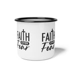 Inspirational Enamel Camp Cup Faithful Gifts, Motivational Mug, Outdoor Adventure, Camping Essential, Christian Decor