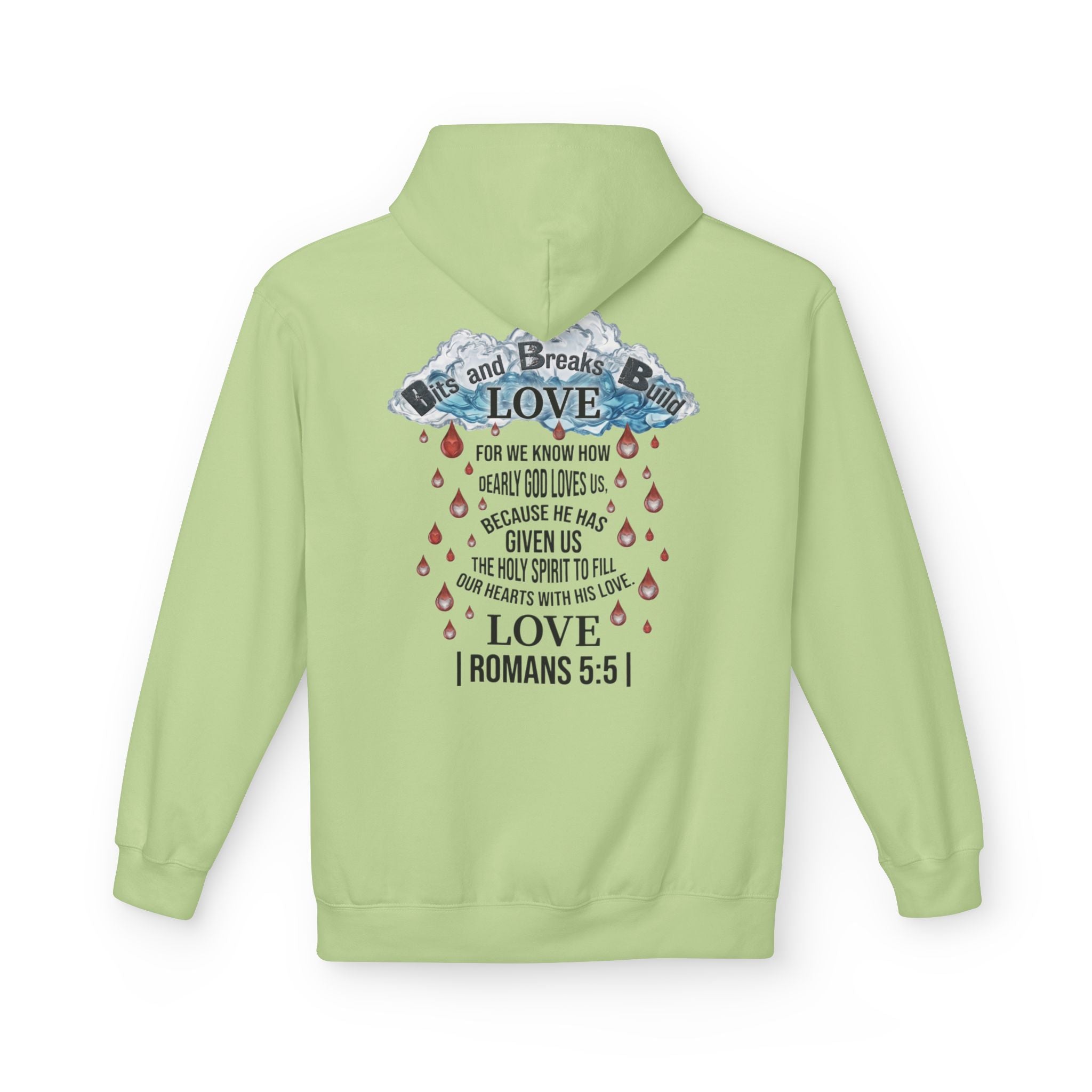 Romans 5:5 Raindrops of Love Hoodie | Christian Scripture Sweatshirt | ST. VON'S FLAIR
