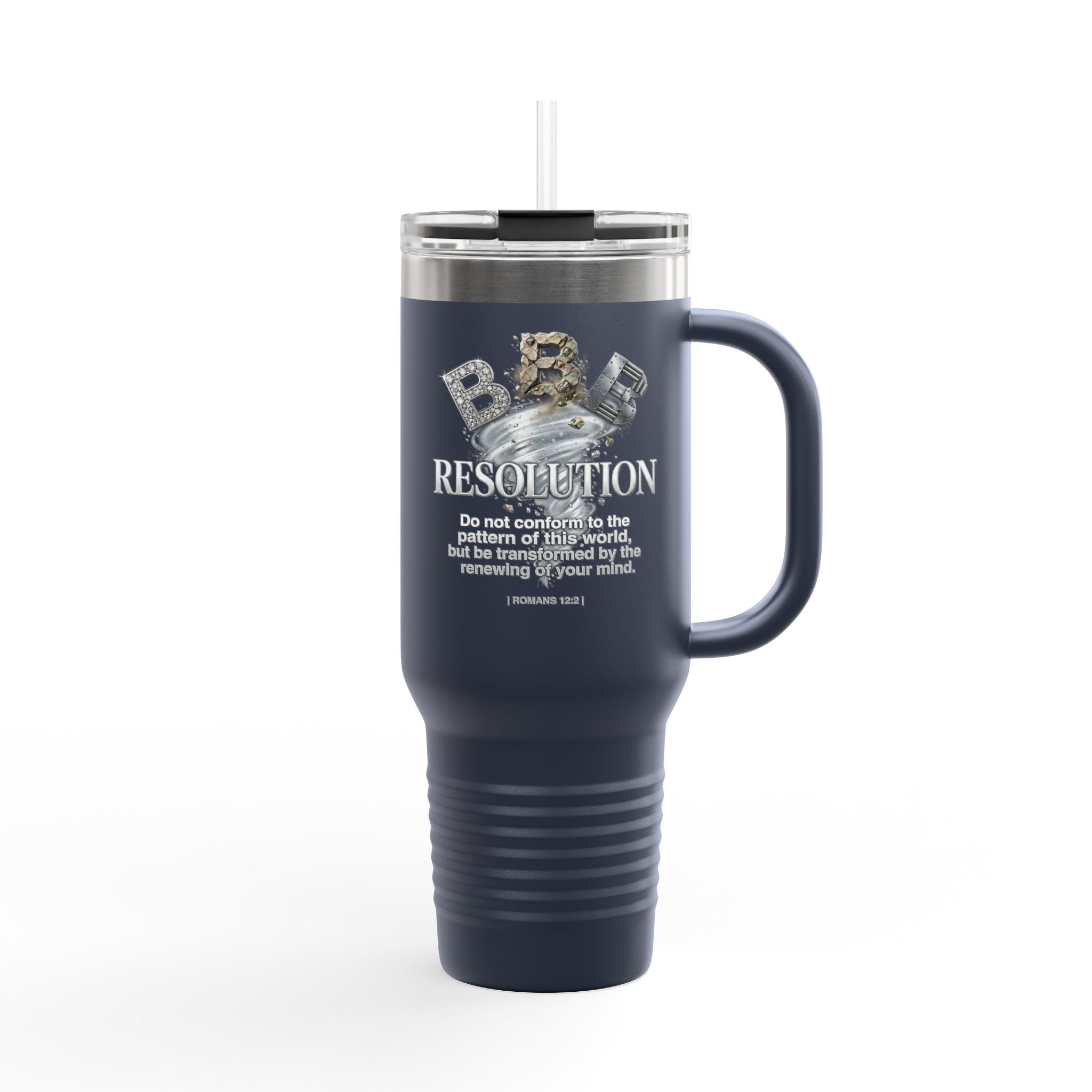 Romans 12:2 Christian Insulated Travel Mug | 40oz Faith Tumbler | ST. VON'S FLAIR