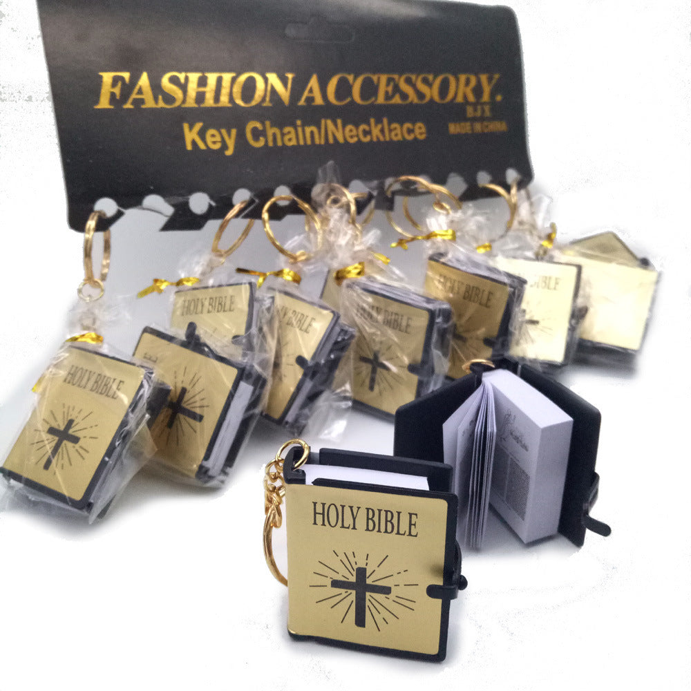 Mini English HOLY BIBLE Keychain - Readable Bible Book Key Ring | ST VON'S FLAIR