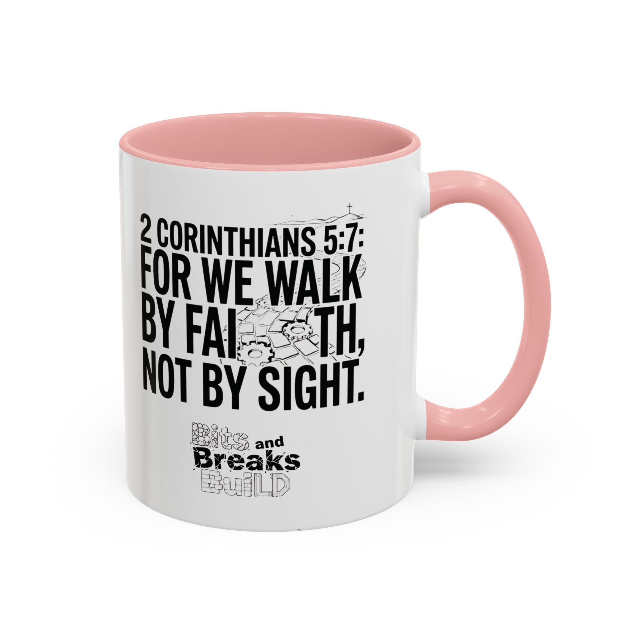 Walk by Faith | 2 Corinthians 5:7 Accent Coffee Mug 11oz | ST. VON'S FLAIR