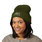 Embroidered Faithful Cuffed Beanie - Warm Knit Winter Hat