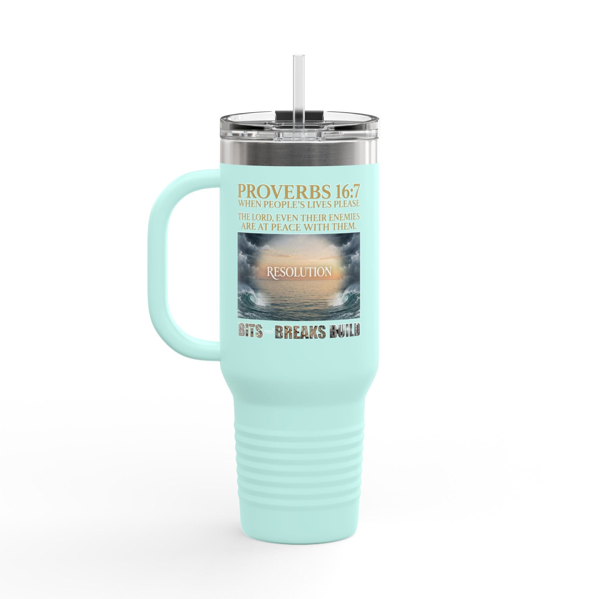 Motivation Insulated Travel Mug — 40oz Proverbs Quote Tumbler | ST. VON'S FLAIR