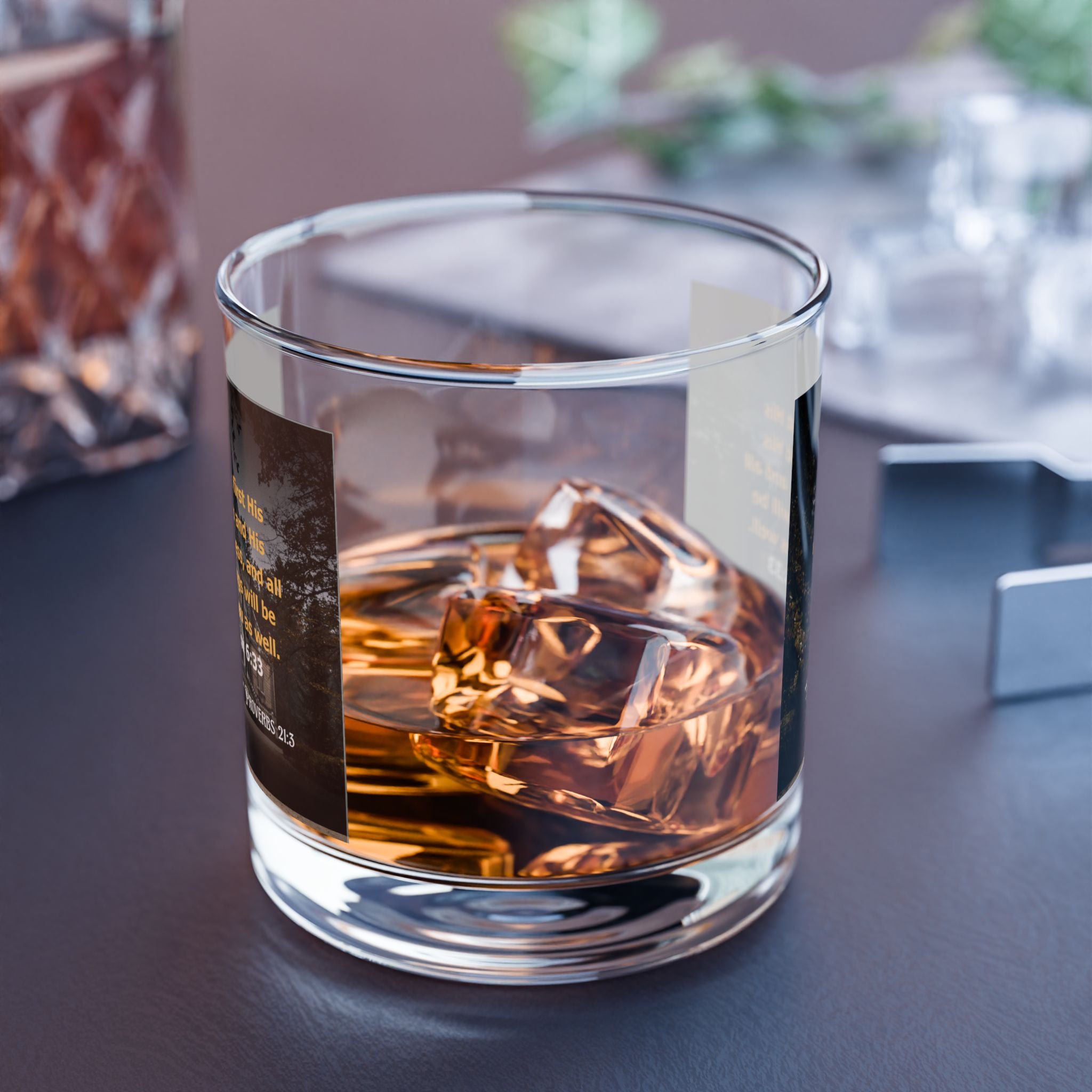 Decorative Biblical Matthew Seek His Kingdom Glass - 10oz Engraved Drinkware for Celebrations