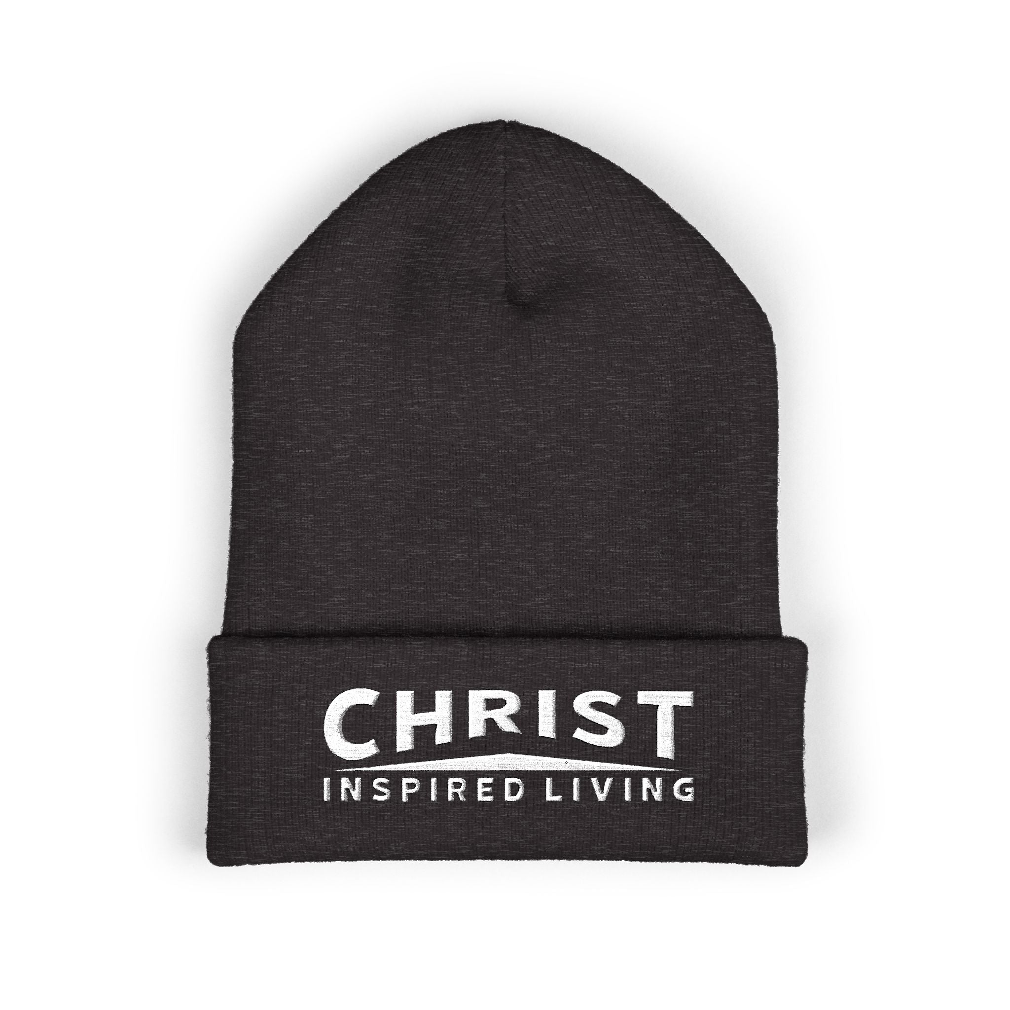 Christ Inspired Living Embroidered Cuffed Beanie | Faith Hat | ST. VON'S FLAIR