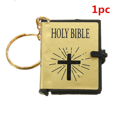 Mini English HOLY BIBLE Keychain - Readable Bible Book Key Ring | ST VON'S FLAIR