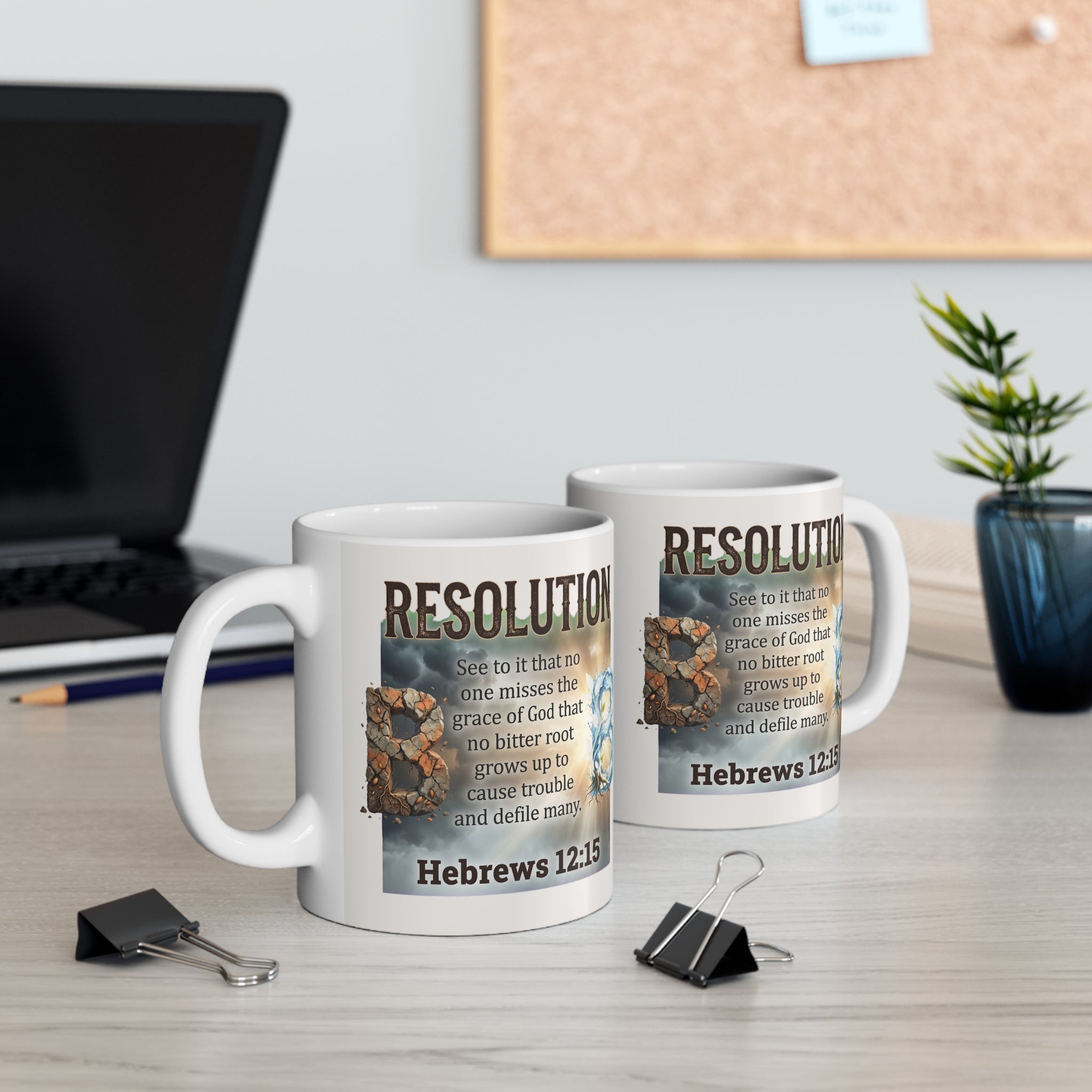 No Bitter Roots | Hebrews 12:15 Faith & Flavor Classic Ceramic Mug 11oz | ST. VON'S FLAIR