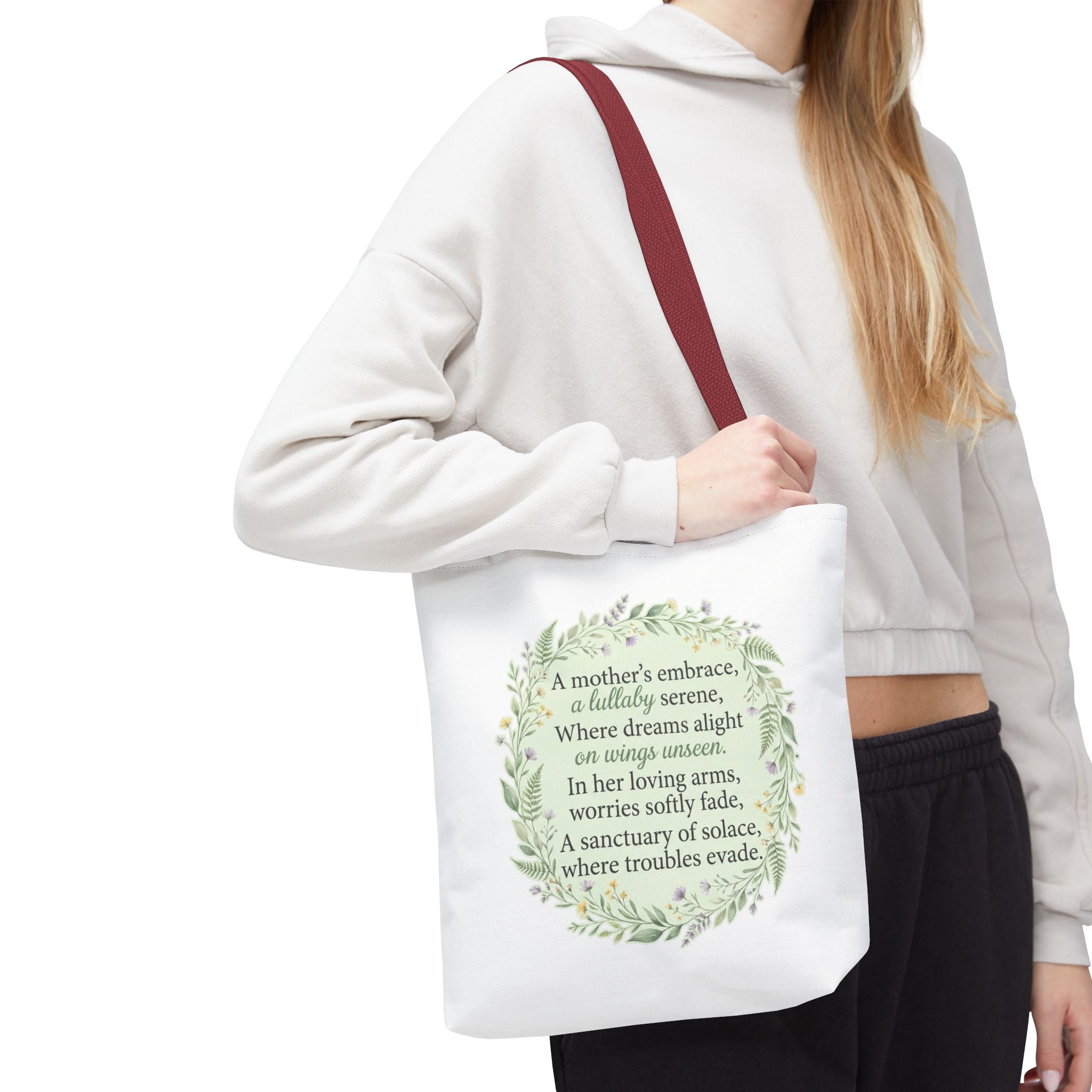 "A Lullaby on Wings Unseen" Tote Bag | ST. VON'S Poetic Lines