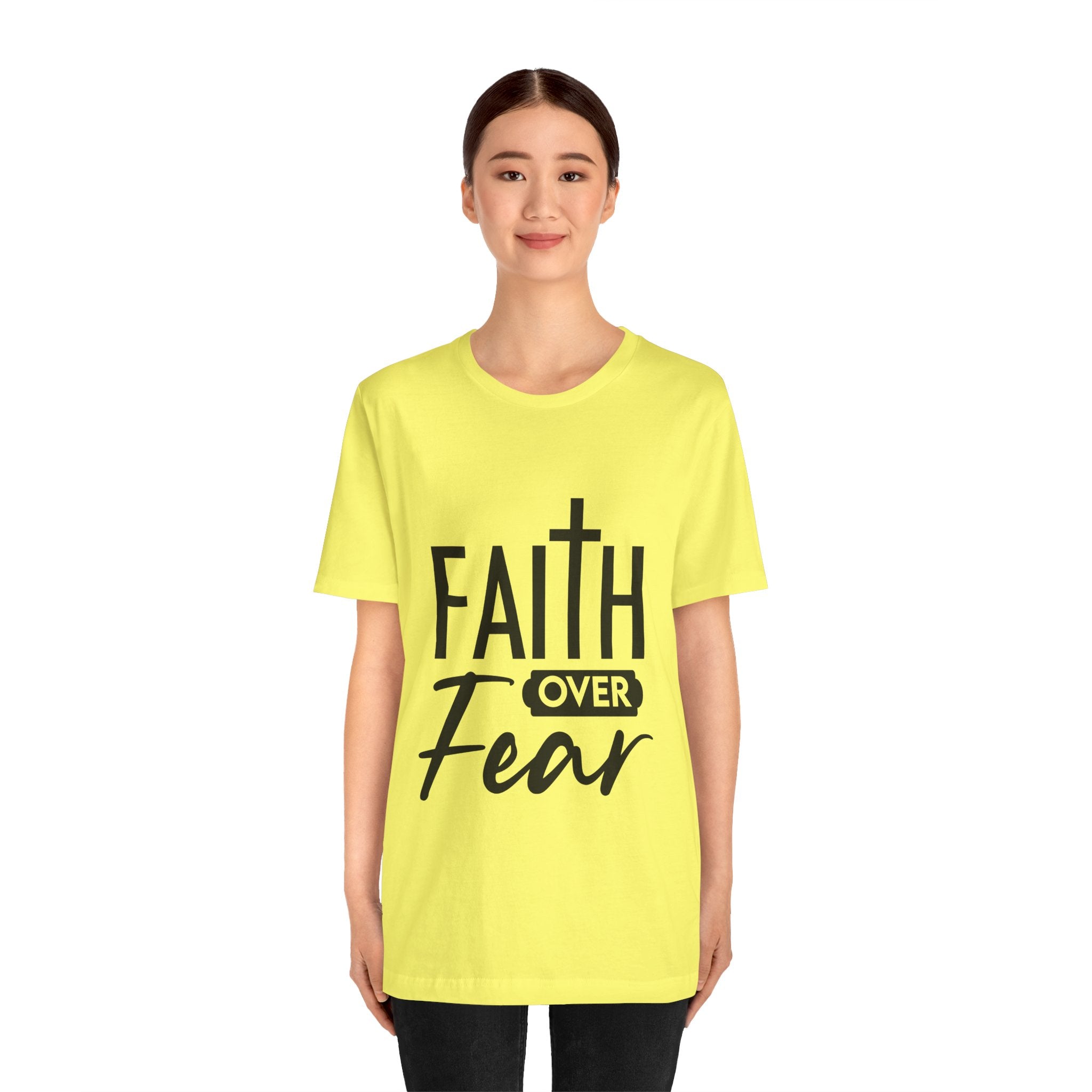 Faith over Fear Unisex Jersey Short Sleeve Tee