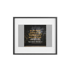 Biblical Matthew 6:33 Seeking with Might Framed Poster
