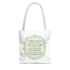 "A Lullaby on Wings Unseen" Tote Bag | ST. VON'S Poetic Lines