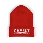 Christ Inspired Living Embroidered Cuffed Beanie | Faith Hat | ST. VON'S FLAIR