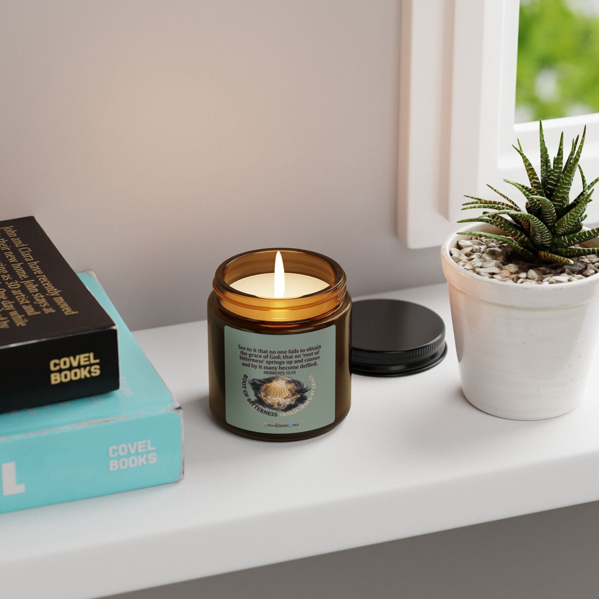 Resolution | Hebrews 12:15 Inspirational Soy Candle | Amber Jar | ST. VON'S FLAIR