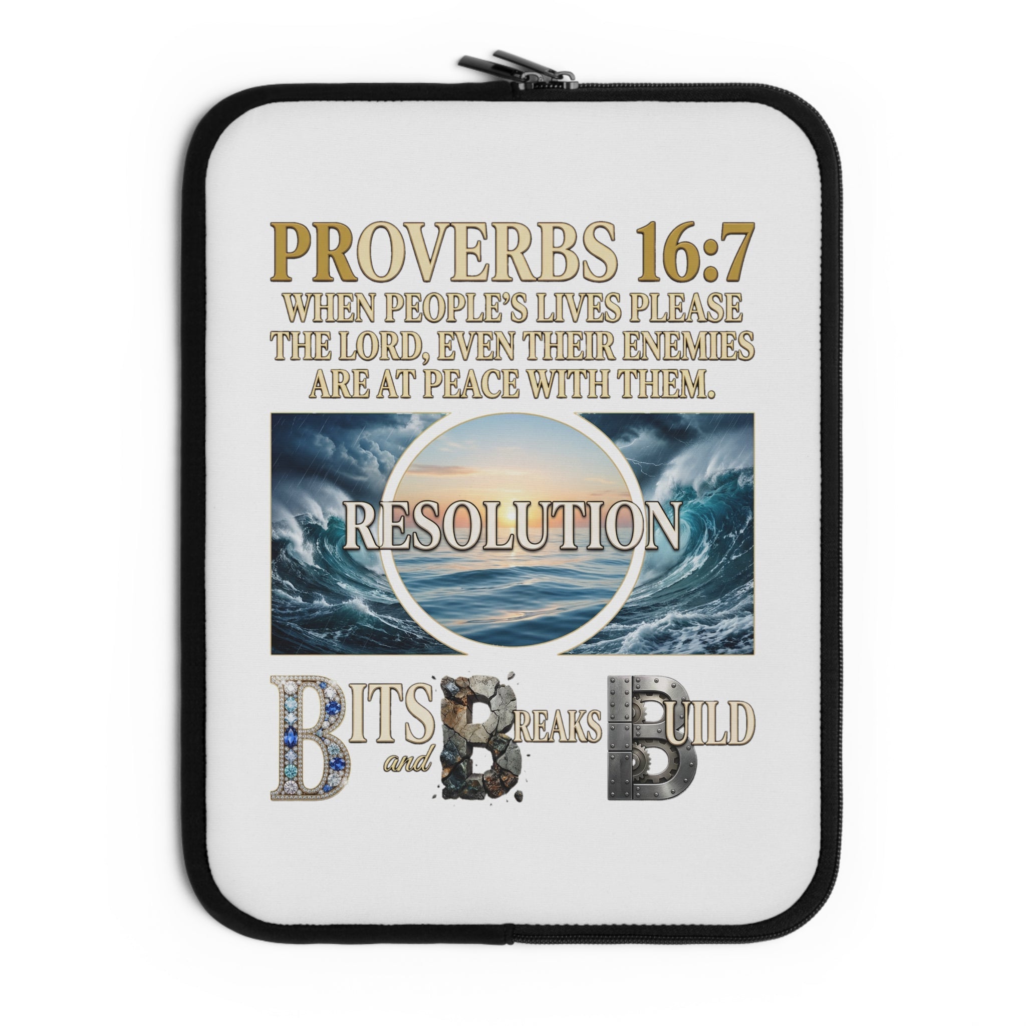 Motivational Pleasure for Peace Laptop Sleeve | Faith-Inspired Protection Case with Zipper | ST. VON'S FLAIR