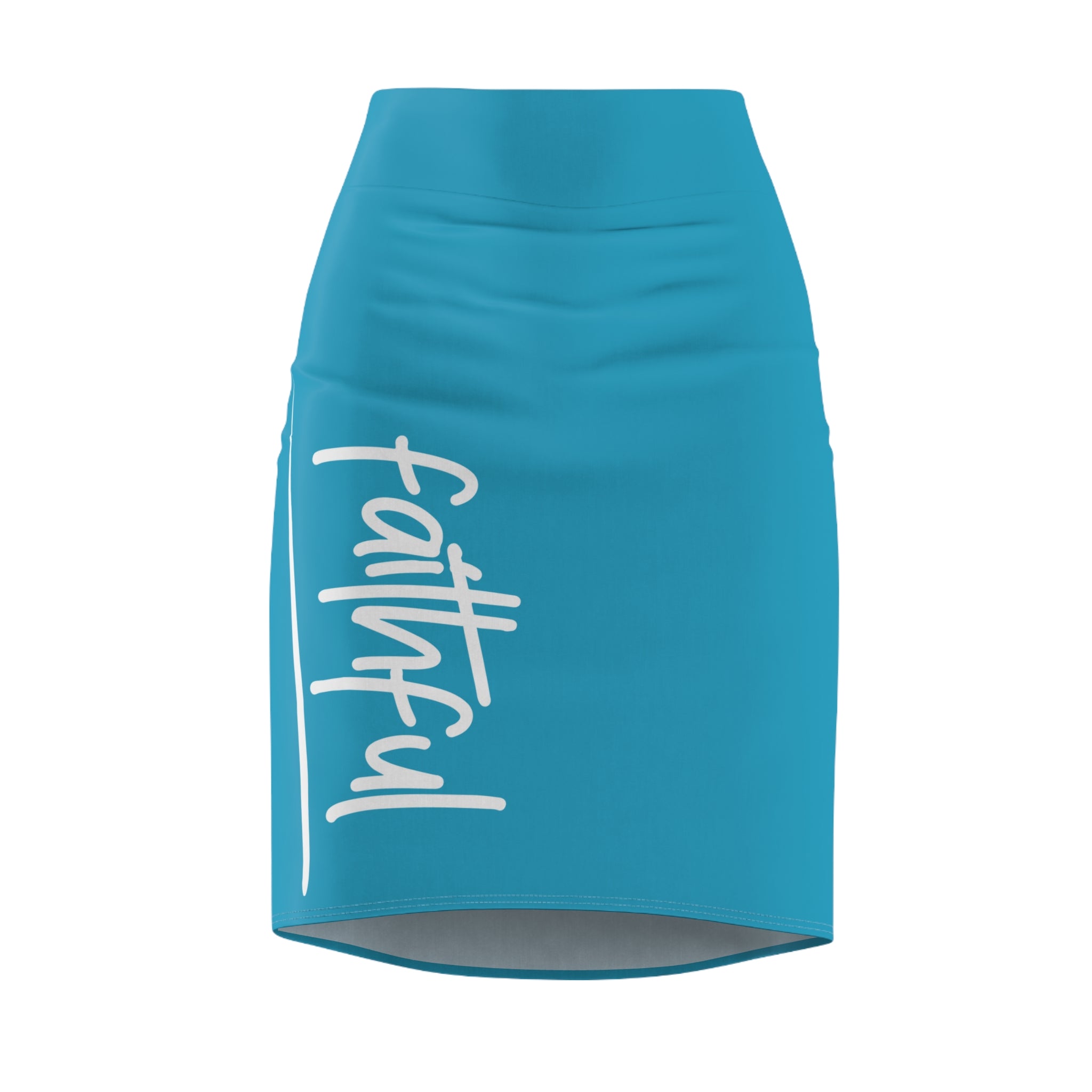 Faithful Script Pencil Skirt — Women's Faith Outfit, Modest Church & Casual Wear
