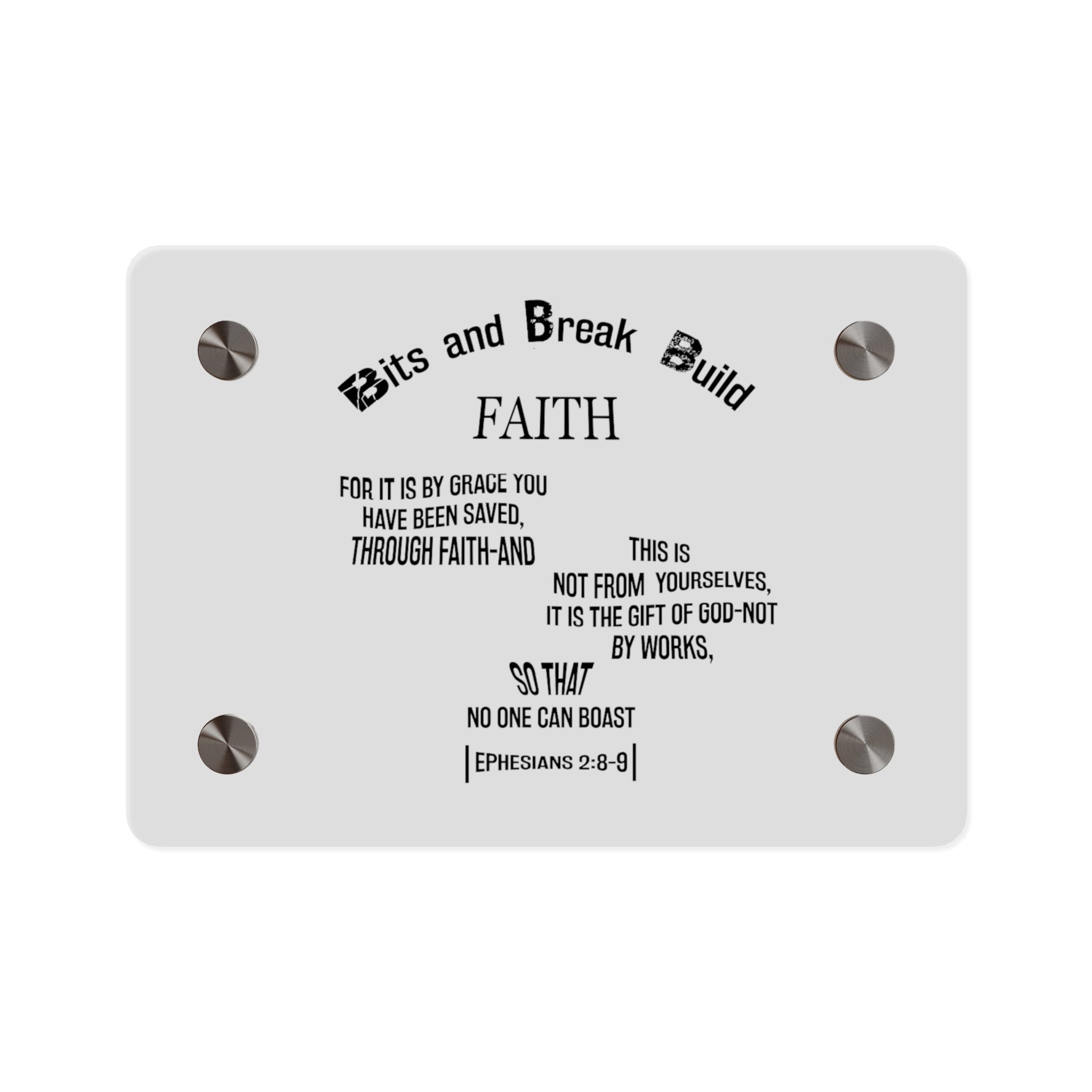 Ephesians 2:8-9 Saving Graph  Acrylic Wall Art Panels - Faith, Home Decor, Religious Gifts, Motivational Artwork, Office Decor