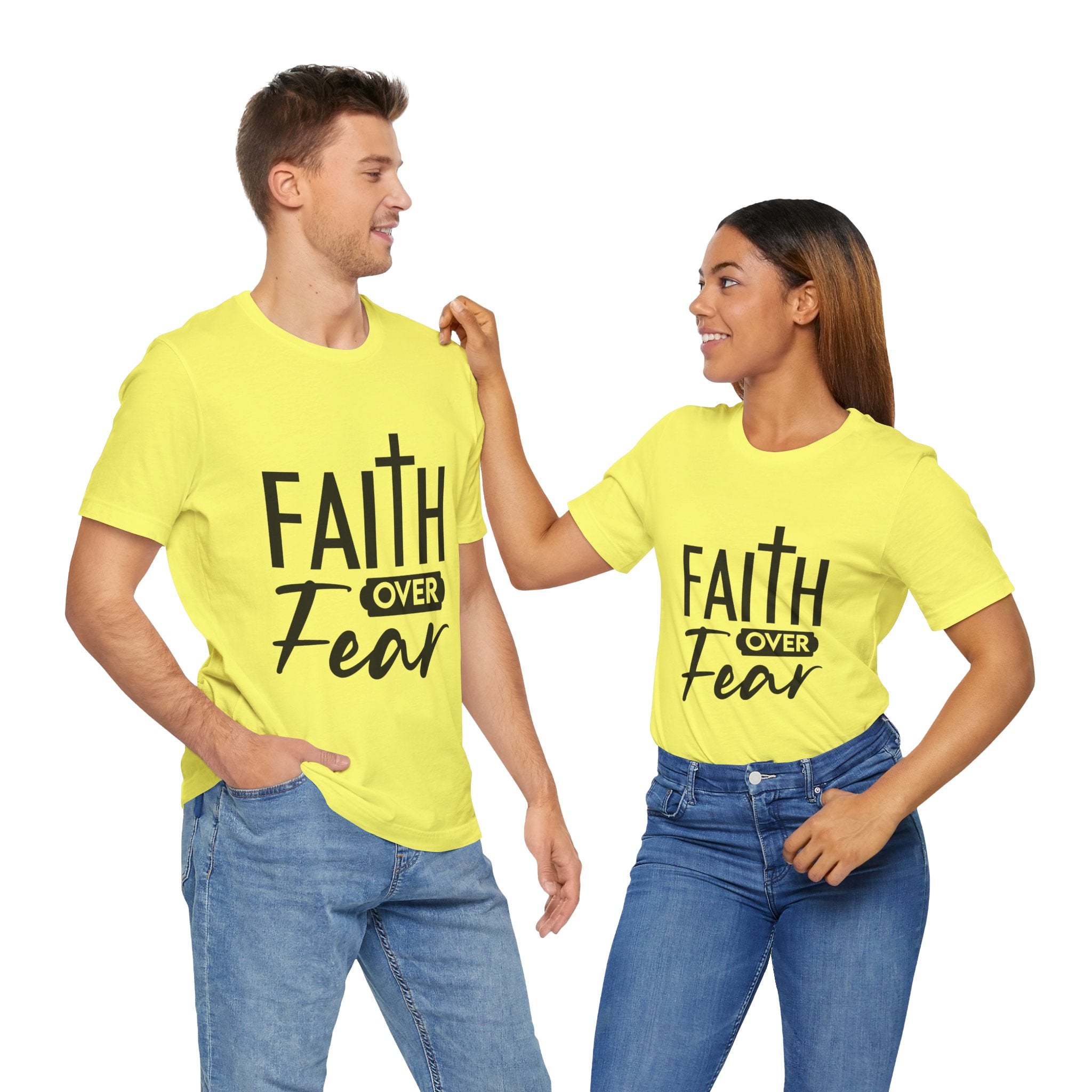 Faith over Fear Unisex Jersey Short Sleeve Tee