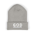 SEO Title: God Never Fails Embroidered Cuffed Beanie | Joshua 21:45 Faith Hat | ST. VON'S FLAIR