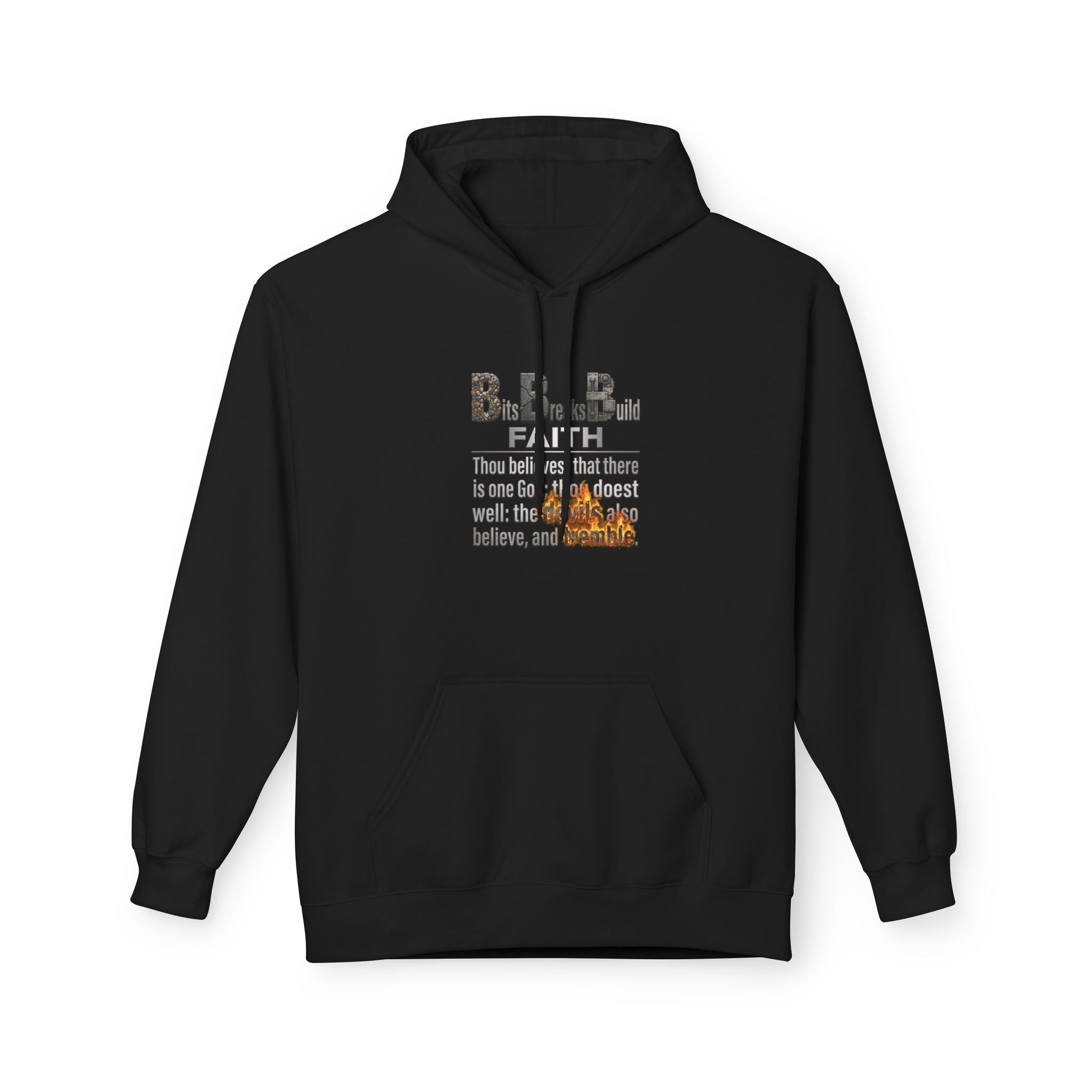 Faith Hoodie | James 2:19 "Thou Believest" Christian Scripture Pullover | ST. VON'S FLAIR