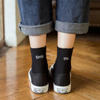 Bless You Women's socks with embroidery letters