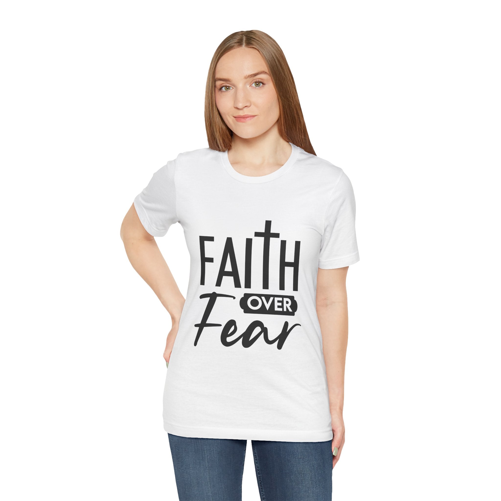 Faith over Fear Unisex Jersey Short Sleeve Tee