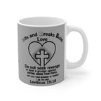 Biblical Lev. 1918 No Revenge Mug 11oz Encouragement for Teachers Parents Men and Women