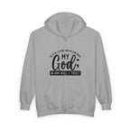Faith-Inspired Zip Hoodie: 'My God; In Him Will I Trust'