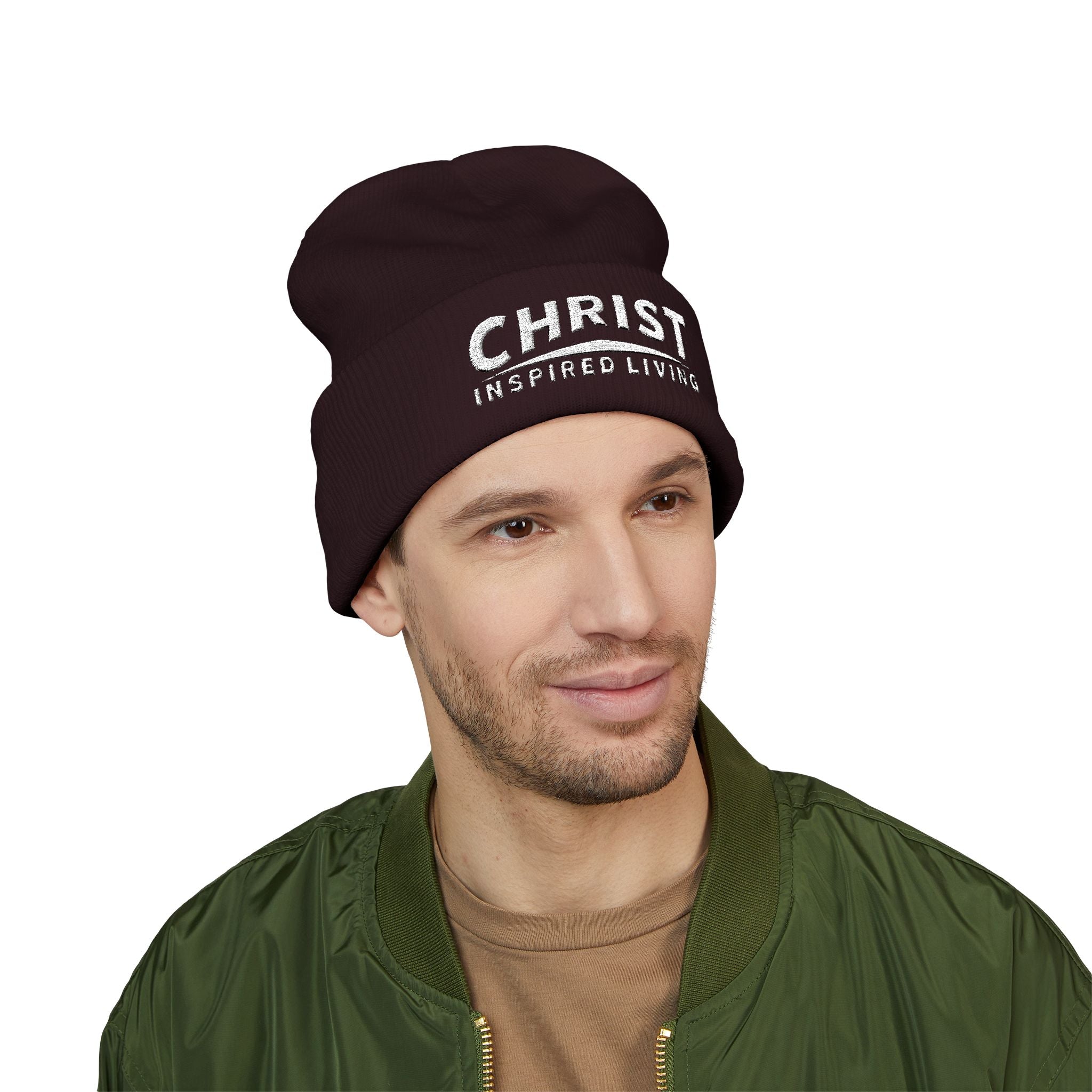 Christ Inspired Living Embroidered Cuffed Beanie