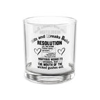 Biblical Encouragement Proverbs 15 Resolution Rocks Glass - 10oz Hearty Drinkware for Parties, Weddings, Dining
