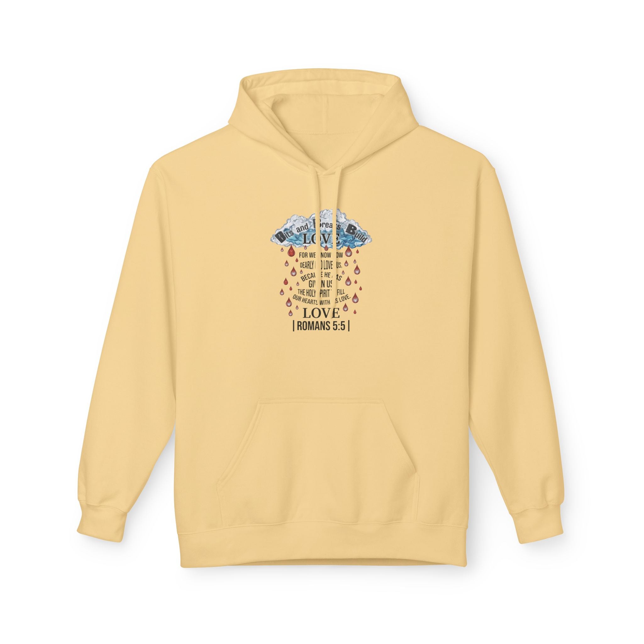Romans 5:5 Raindrops of Love Hoodie | Christian Scripture Sweatshirt | ST. VON'S FLAIR