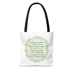 "A Lullaby on Wings Unseen" Tote Bag | ST. VON'S Poetic Lines