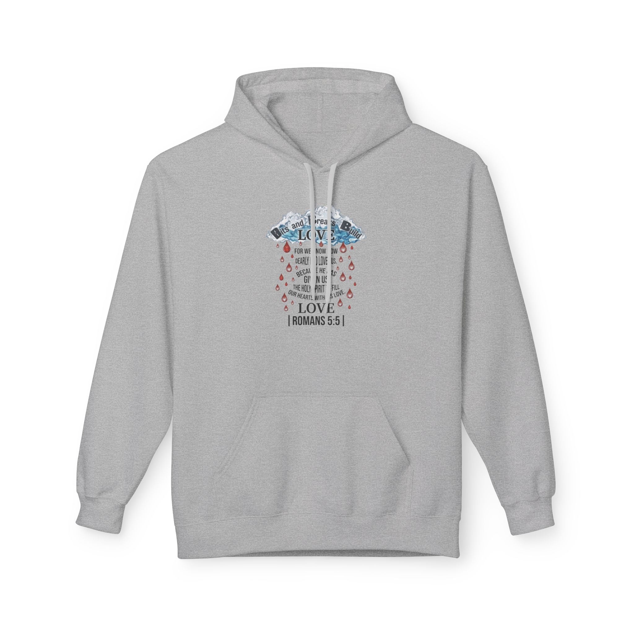 Romans 5:5 Raindrops of Love Hoodie | Christian Scripture Sweatshirt | ST. VON'S FLAIR