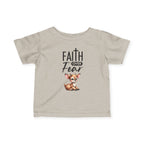 Baby Tee "Faith Over Fear" Cute Fawn Christian Infant Shirt