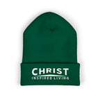 Christ Inspired Living Embroidered Cuffed Beanie | Faith Hat | ST. VON'S FLAIR