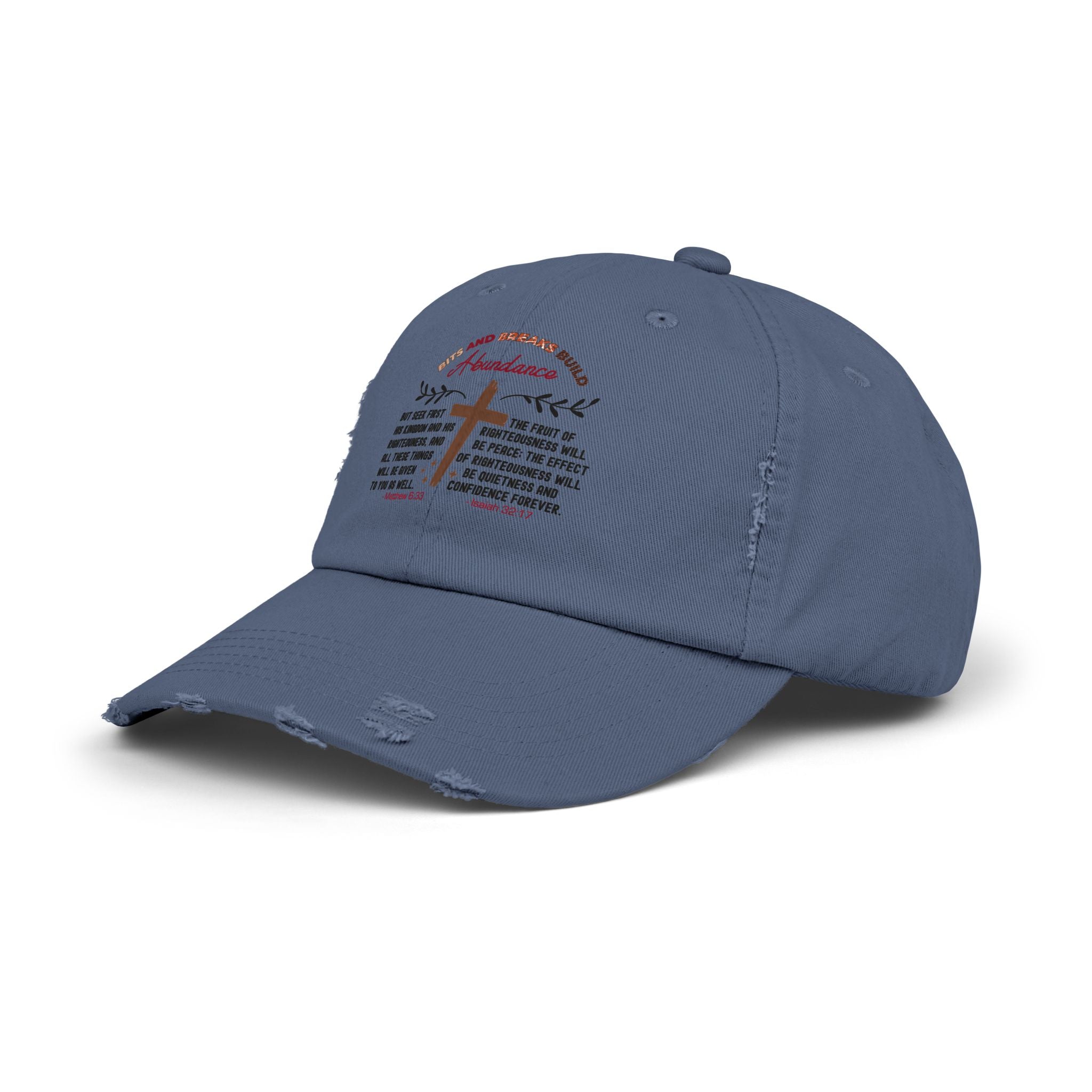 Biblical Hat Matthew 8 Abundance-Inspired Righteous Cap with Inspirational Isiaiah 32