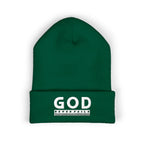 SEO Title: God Never Fails Embroidered Cuffed Beanie | Joshua 21:45 Faith Hat | ST. VON'S FLAIR