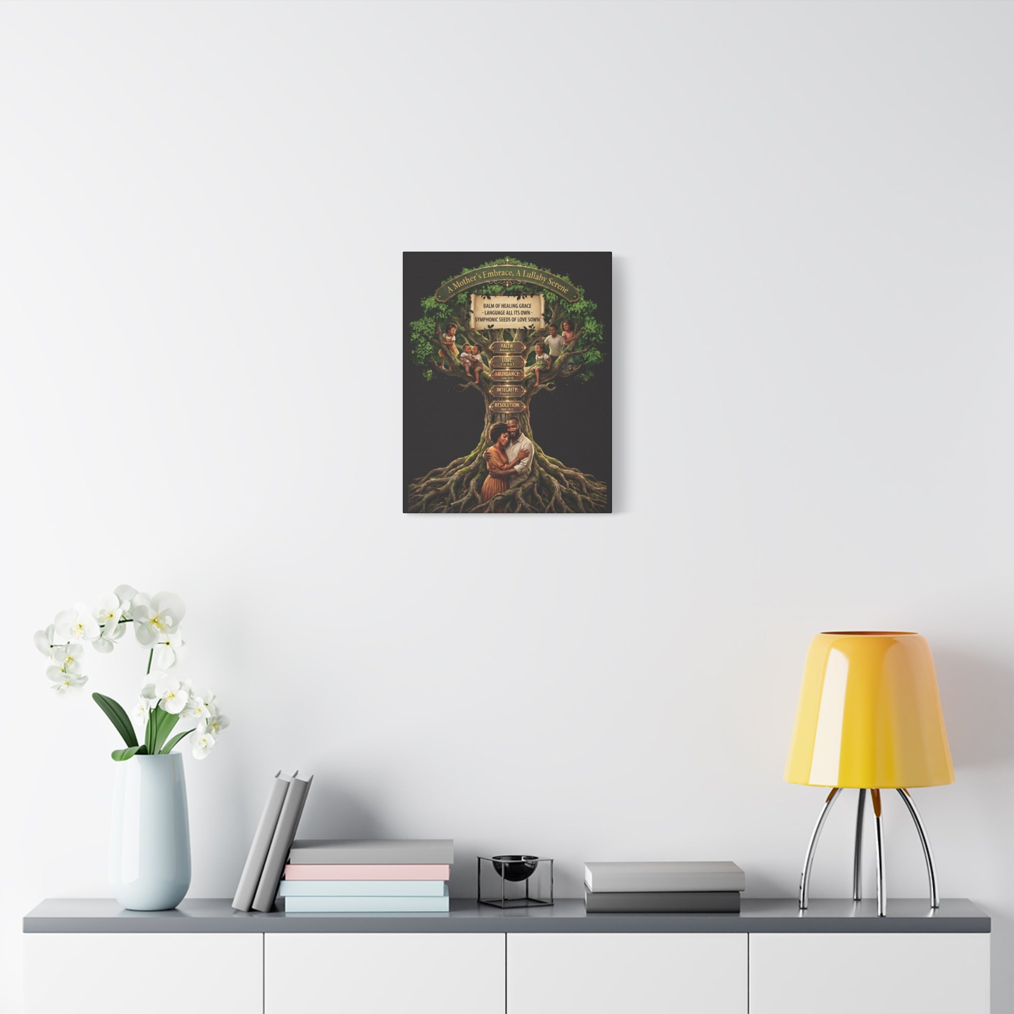 Christian Canvas Print | Faith Poem Wall Art | Mother's Embrace |ST. VON'S Poetic Lines
