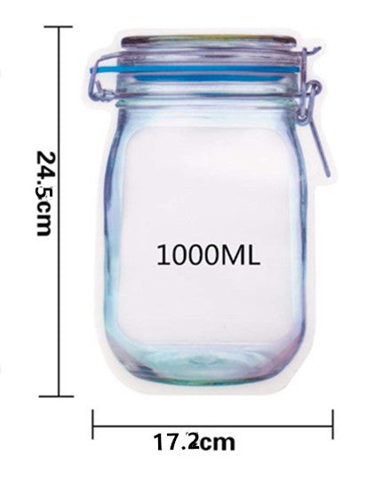 Reusable Storage Snack Bag Food Waterproof Sealed Assortment School Travel Sports Camping Carry Pouch