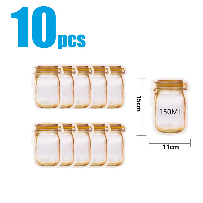 Reusable Storage Snack Bag Food Waterproof Sealed Assortment School Travel Sports Camping Carry Pouch