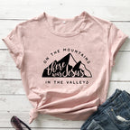 Jesus In The Valley Christian T-Shirt - Women's Faith Apparel | ST. VON'S FLAIR