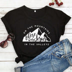 Jesus In The Valley Christian T-Shirt - Women's Faith Apparel | ST. VON'S FLAIR